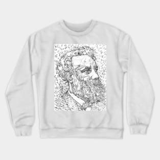 JULES VERNE pencil portrait .1 Crewneck Sweatshirt